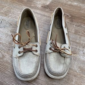 Sperry Top-sider Silver and Grey Laced Boat Shoe